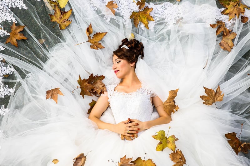 Bride in a white dress
